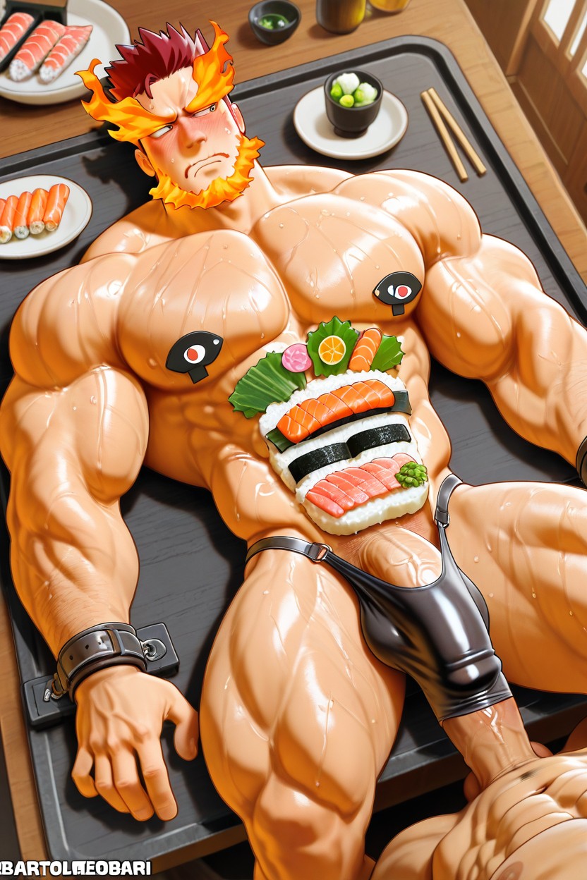 Nigirizushi, Sashimi On Body, Bubble Butt AI Gay Porn