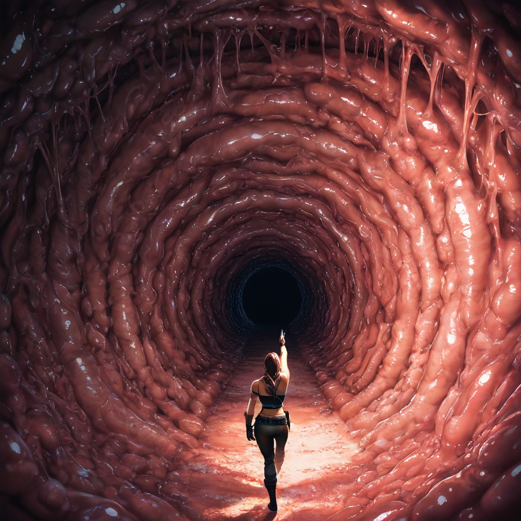 Distant View, A Lone Person Standing At A Forking Road, Long Shot Porno gay IA
