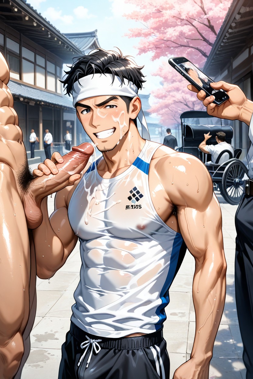 Fit, Sweaty, 2 People AI Gay Porn