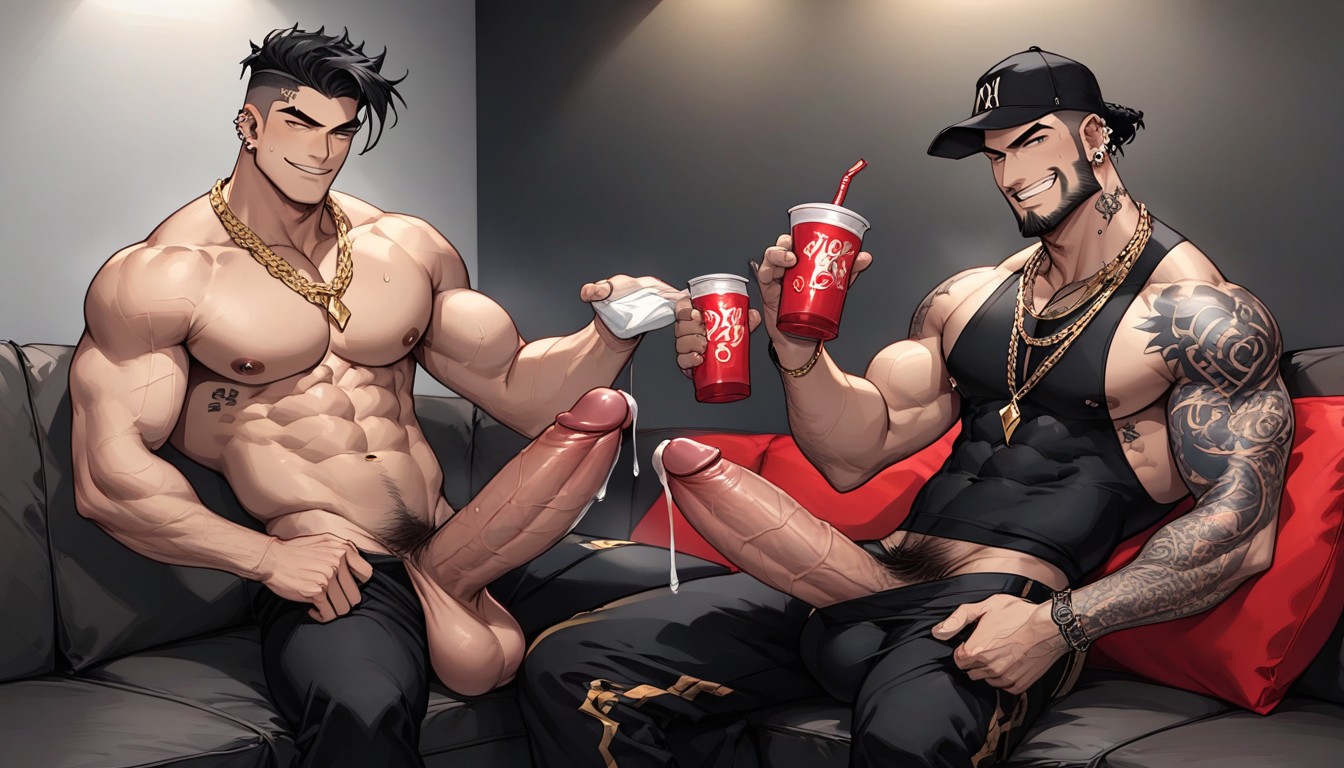 Cap Says Ifuck, Abs Visible, Rugged Aggressive Latino Gangster AI Gay Porn