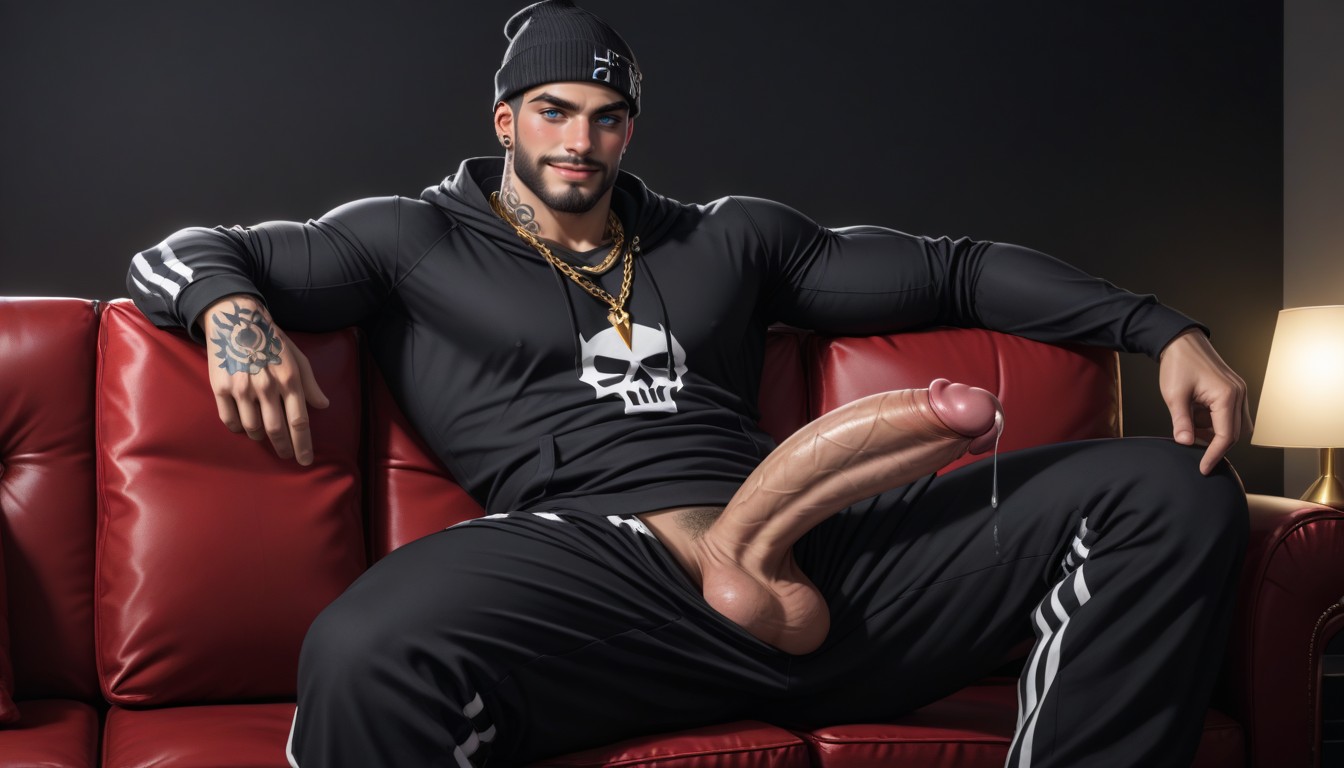 Gold Chains, Venezolano, Shaved Head AI Gay Porn