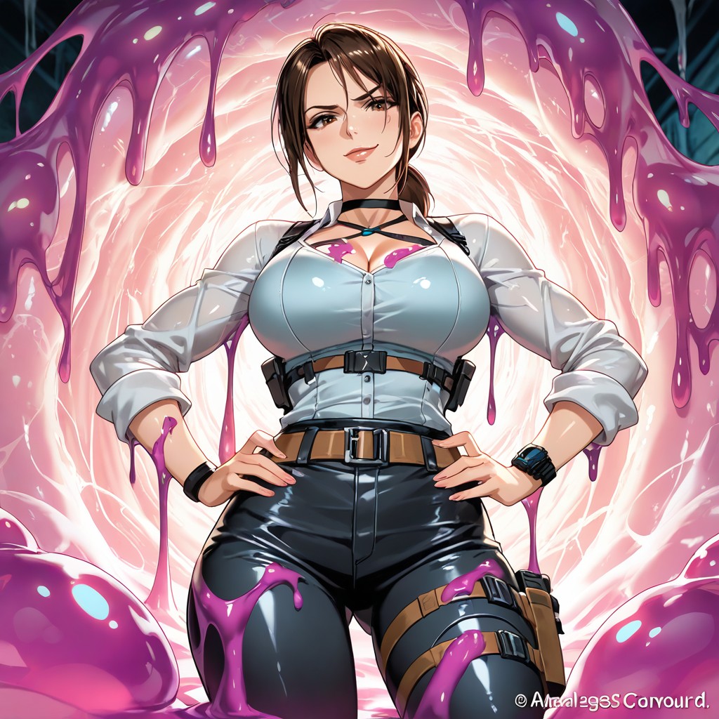 Lara Croft Original Outfit, Motion Blur And Scale Emphasized, Female AI Gay Porn