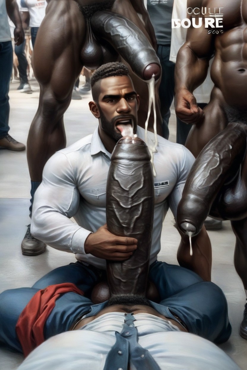 Licking Cock, Huge Plump Balls, All Men Have Hyper Bulges AI Gay Porn