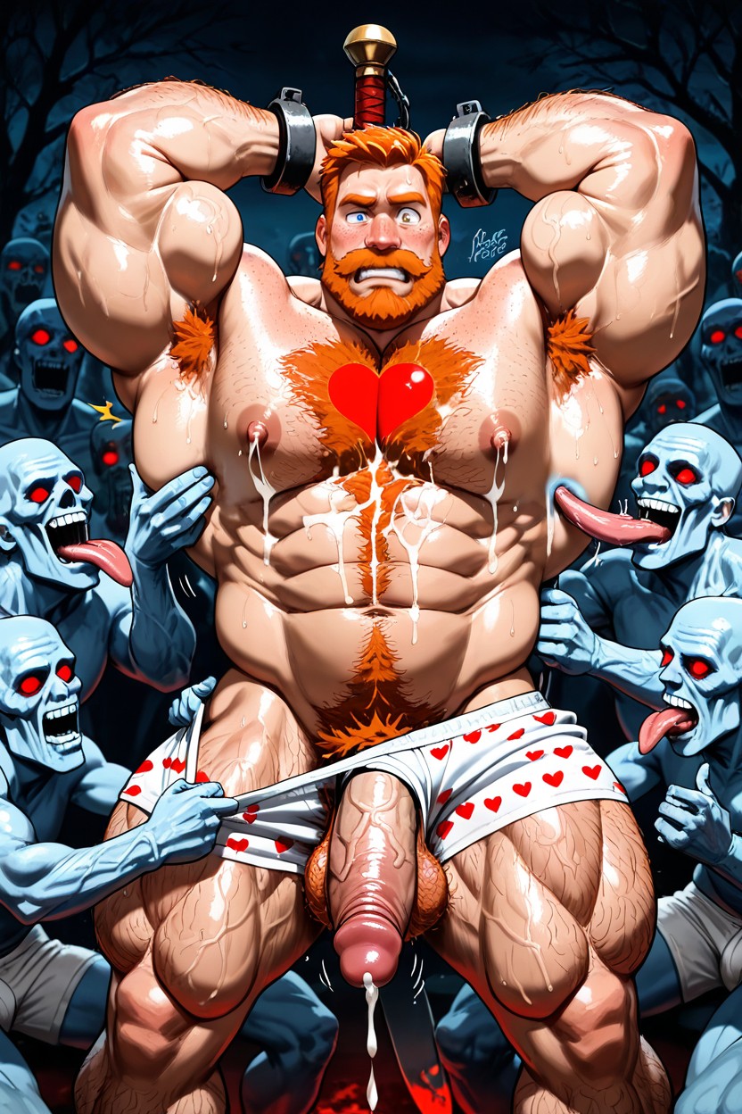 Harem, Big Nipples, Bushy Full Beard AI Gay Porn