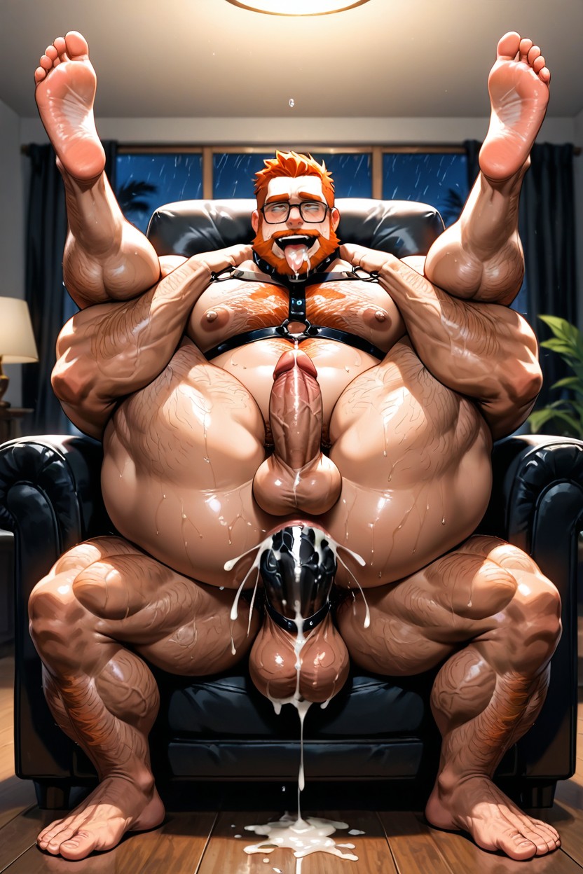 Fat Father, Muscle, Very Hairy AI同性恋黄片