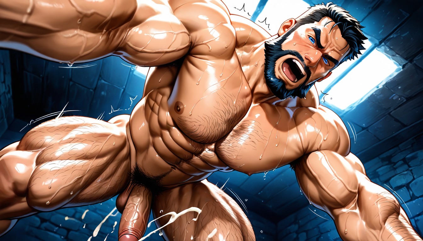 Dynamic, Cum, Low Angle AI Gay Porn
