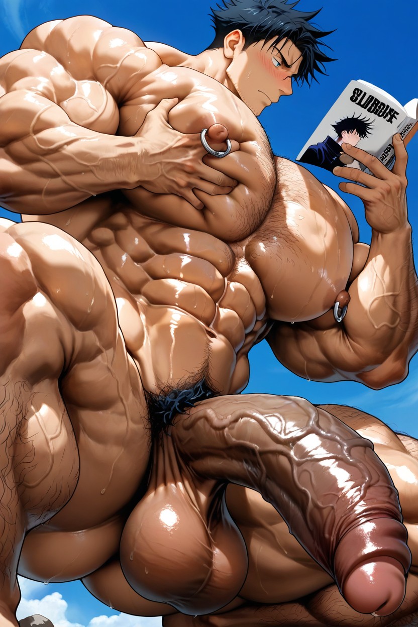 Masculine, Nipple Rings, Grabbing Boobs AI Gay Porn