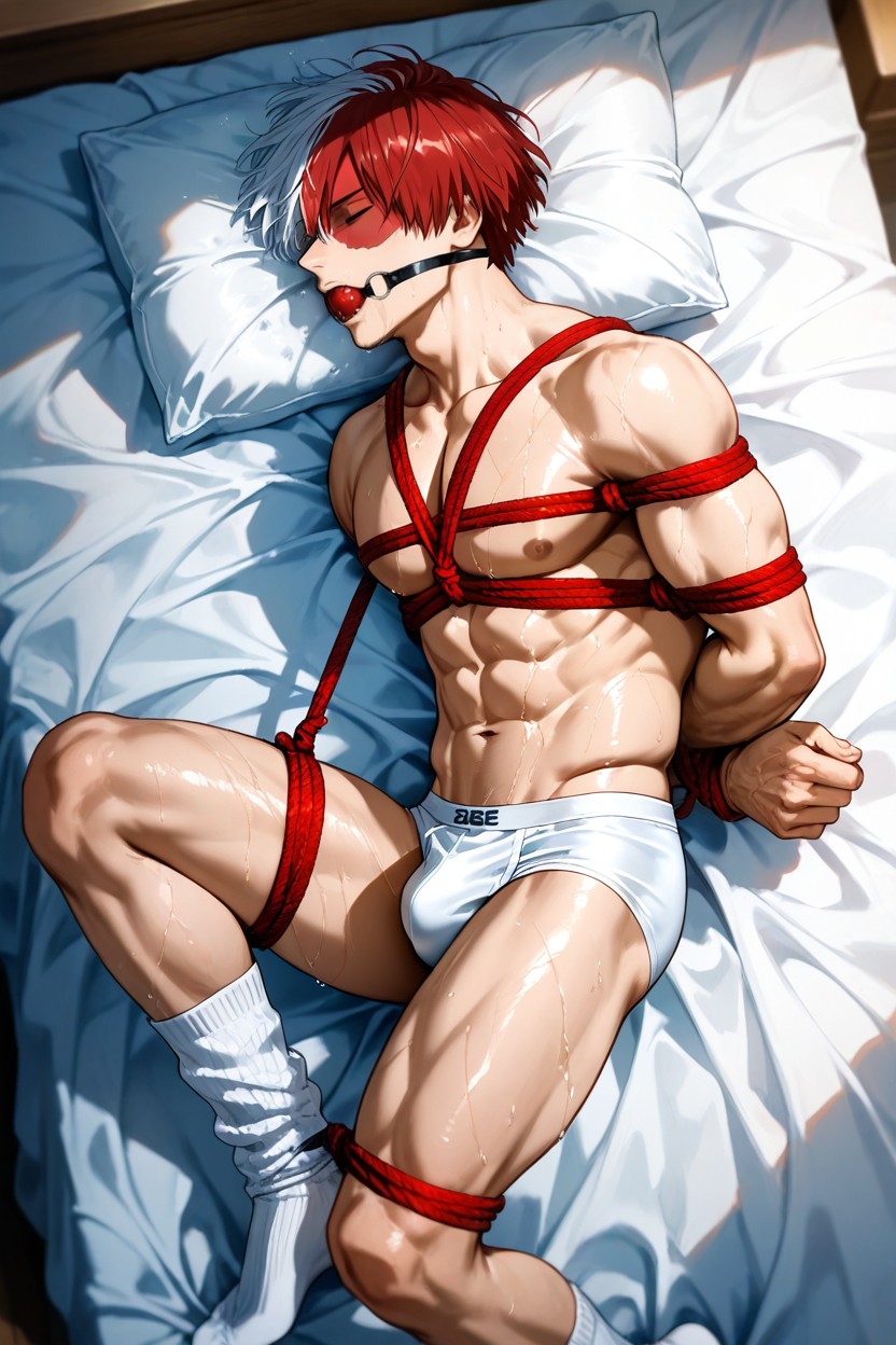 Molest By Creepy Old Fat Man, Red Rope Around Arms And Legs, Wide Angle Porno gay IA