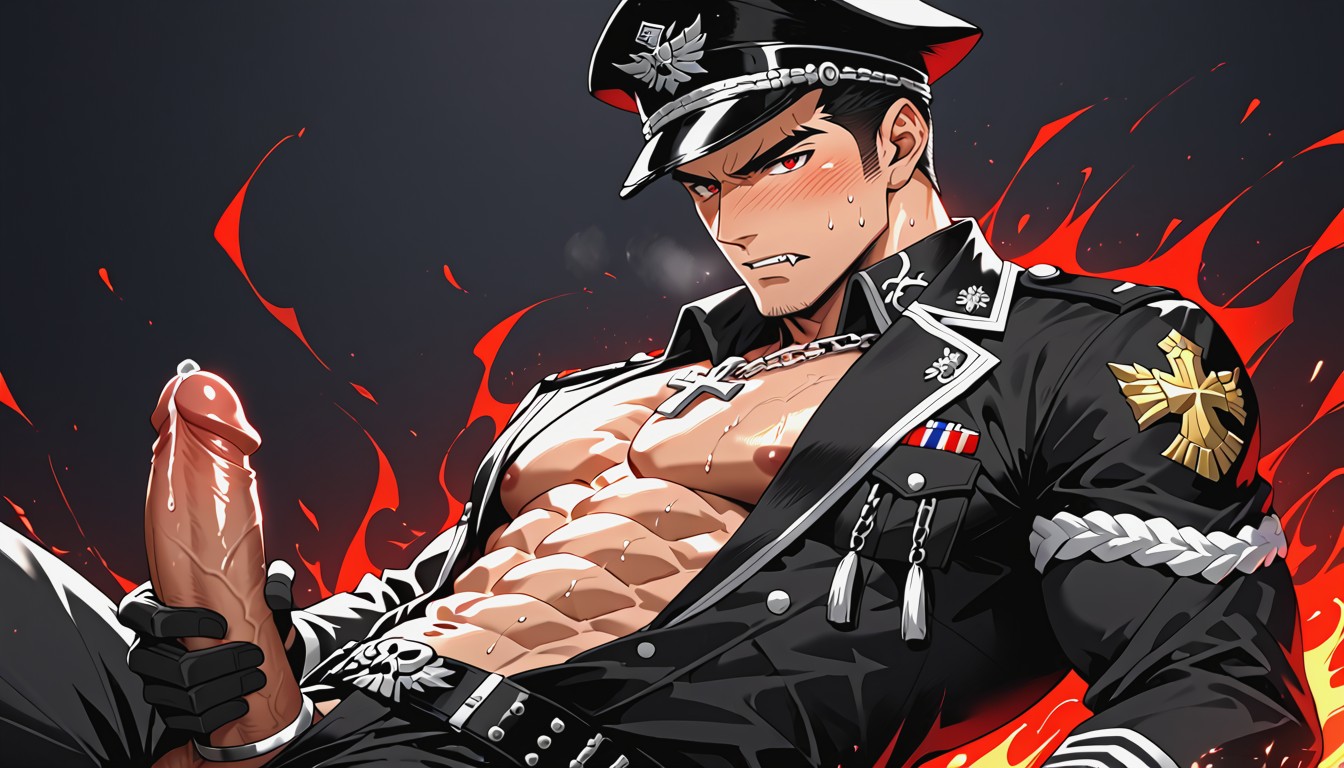 Long Sleeves, Muscular, Red Eyes AI Gay Porn