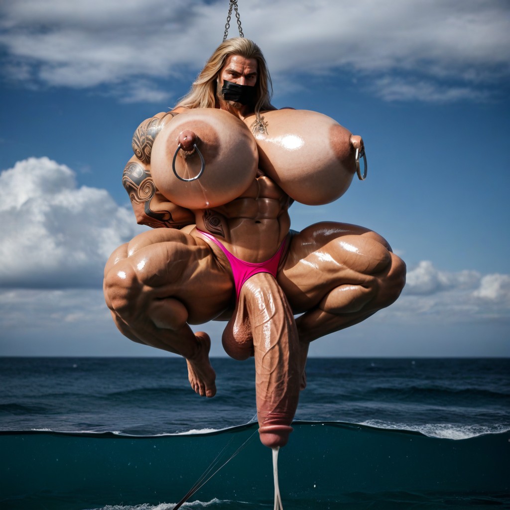 Wide Angle, Angry, Arms Behind Back AI Gay Porn