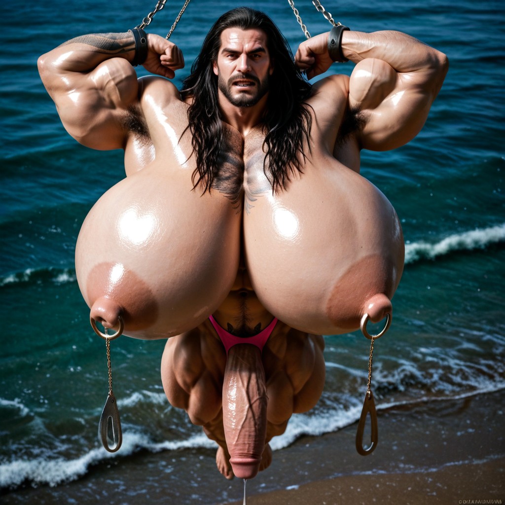 Full Body, Arms Behind Back, Wide Angle AI Gay Porn