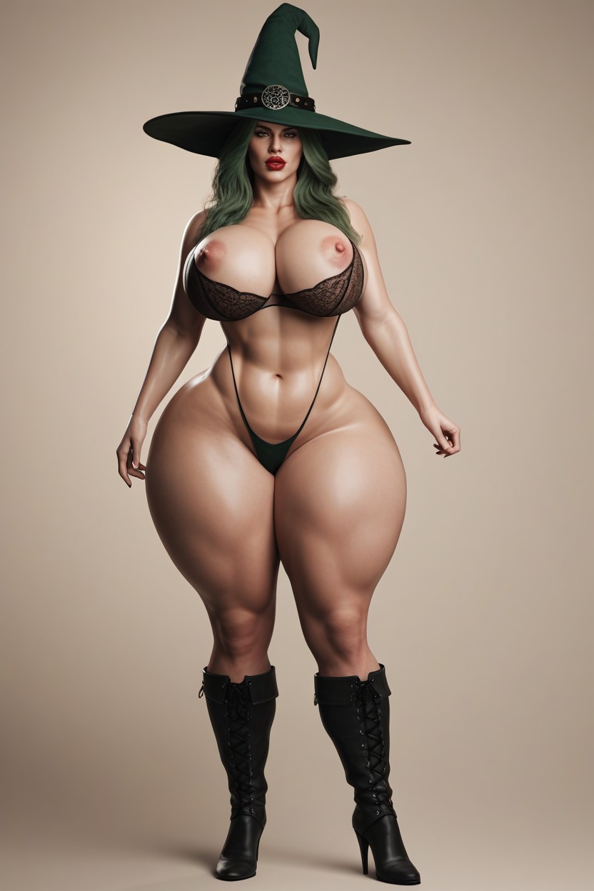 Sexy Curved Body, Nipples Engorged, Thick Hips AI Gay Porn