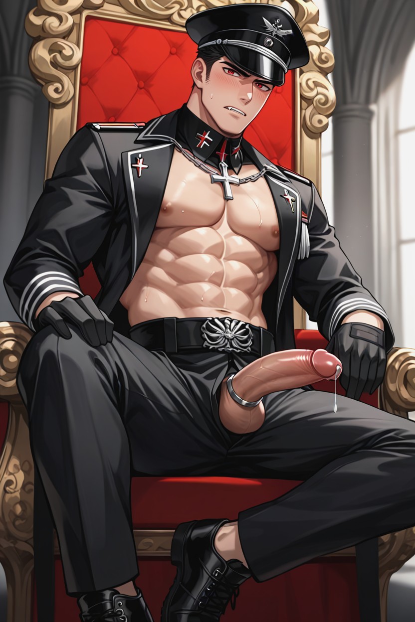 Solo, Hard Penis, Sweating 게이 AI 야짤