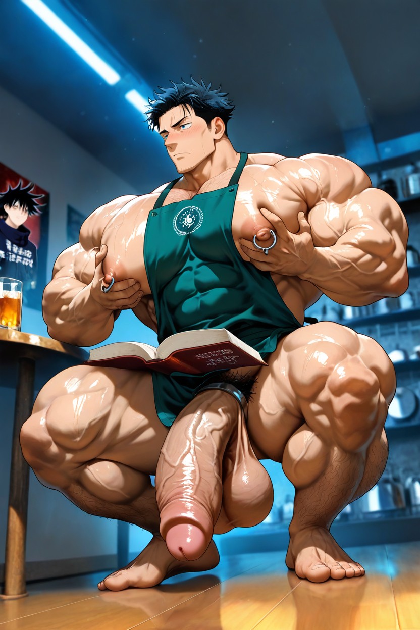 Stubble, Colossal Muscularity, Hairy Crotch AI Gay Porn