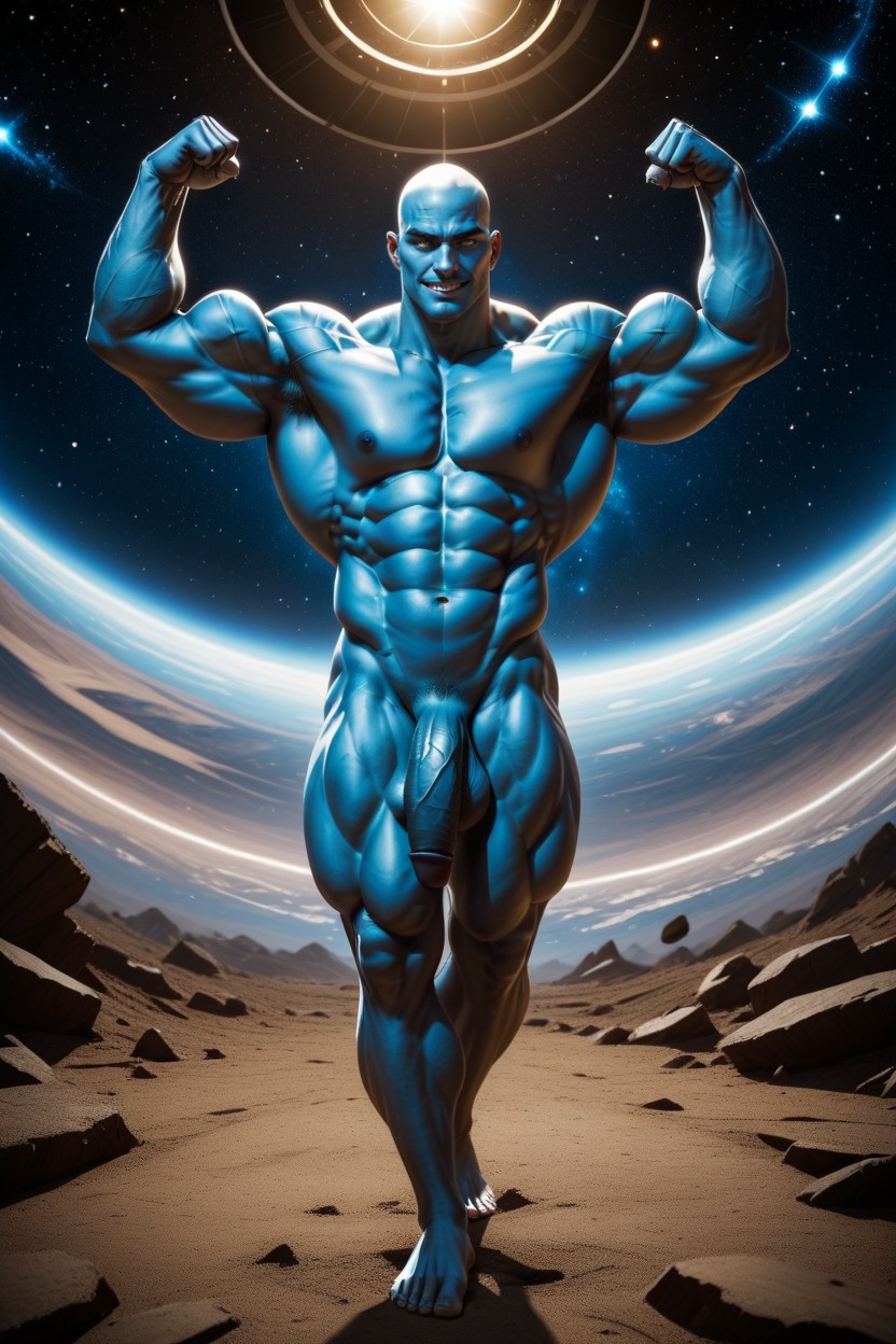 Shaved Bald Head, Intense Vascularity, Sharp Defined Shoulders AI同性戀黃片