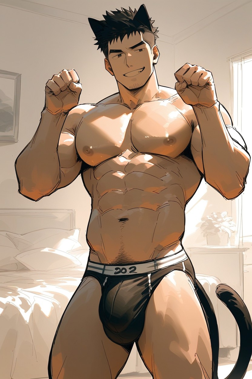 Smug, Wrists Flexed Inward, 18+ AI Gay Porn