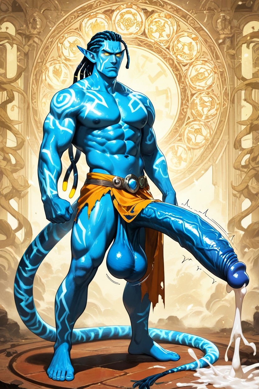 Moaning, Long Tail, High Definition AI Gay Porn