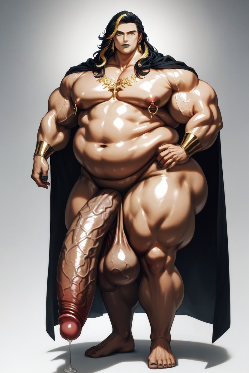 Nipple Rings, Earrings, Flabby Pecs Pornografia gay com IA