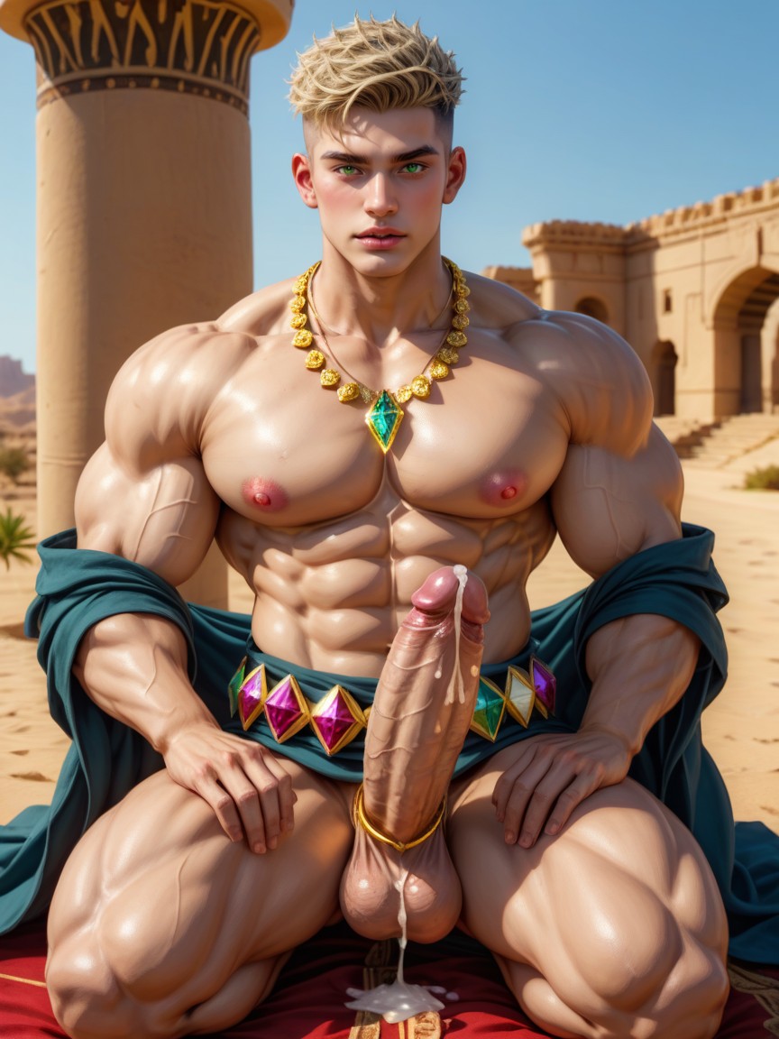 Huge Cock, Highly Detailed, Detailed Features Pornografia gay com IA