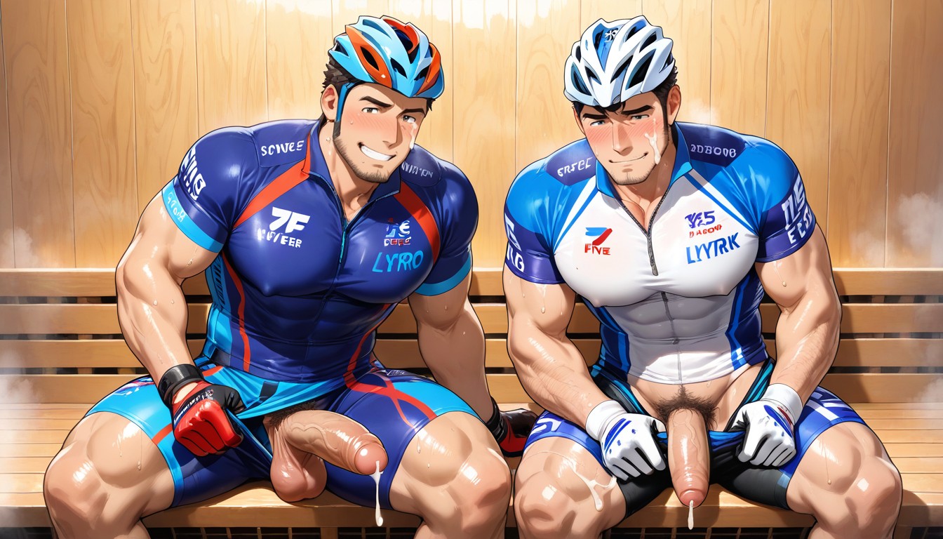 Lycra Cycling, Erection, Blushing 게이 AI 야짤