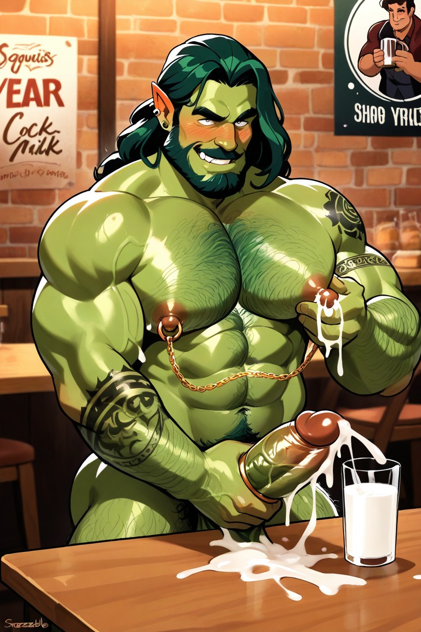 Orc, 25+, Cum Everywhere AI Gay Porn