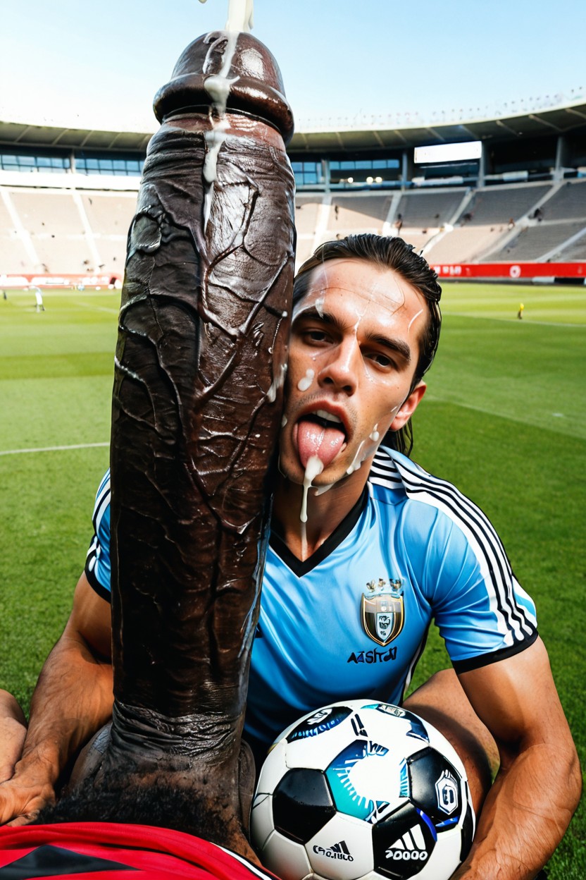 Thick Dick, Only Males, Handsome Caucasian Soccer Player + Porno IA gay