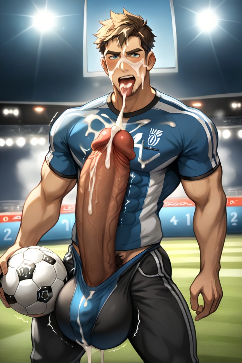 Erect Cock, Hyper Long And Thick Dick, Looks Embarassed Offended And Disgusted Porno IA gay