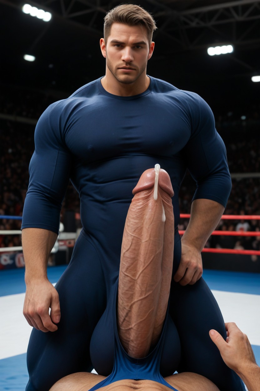 Thick Dick, In Public, Thick Clear Precum Dripping Out Of Tip AI Gay Porn