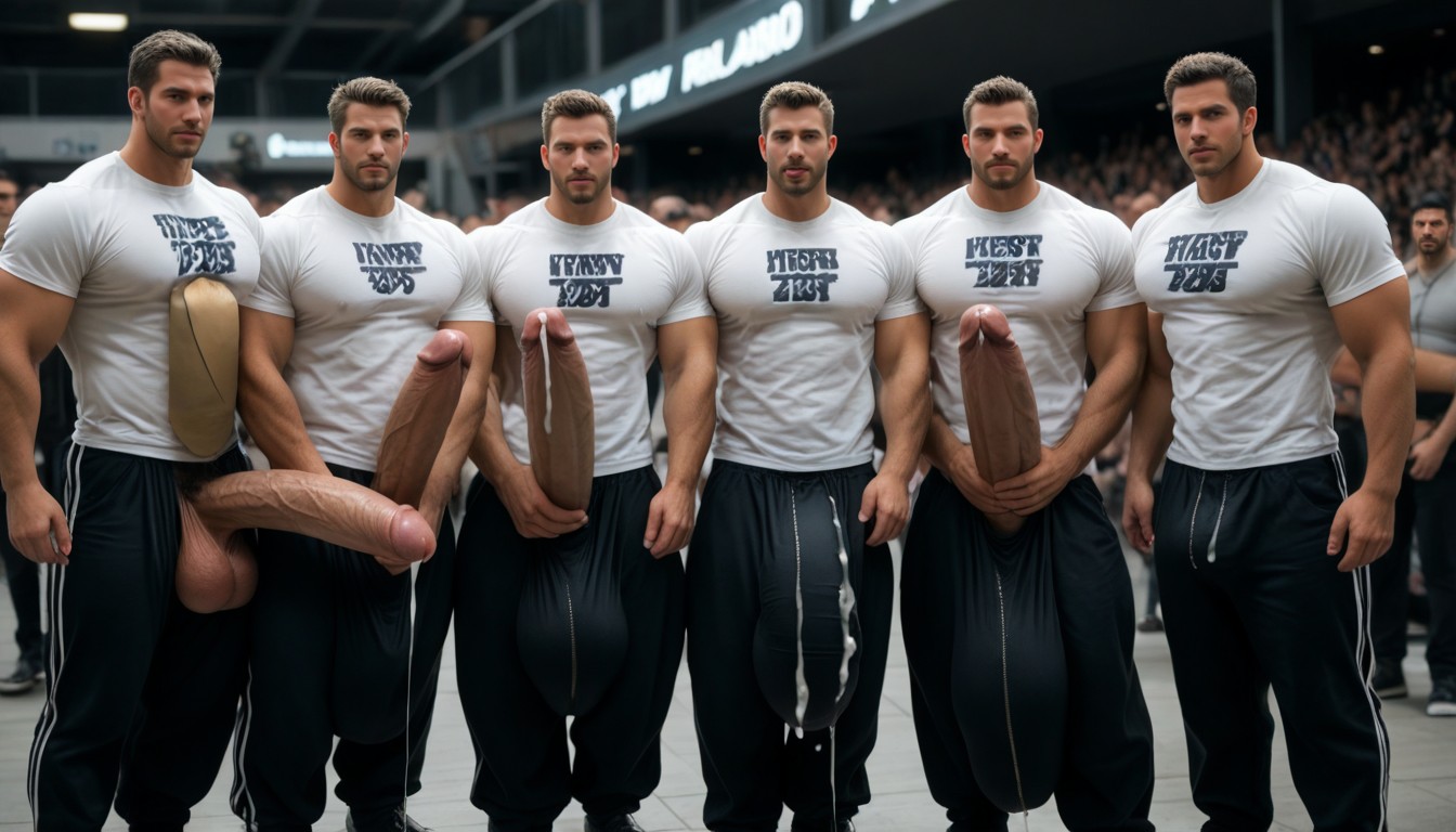 Award Winning Photograph, Cumshot In Face, Erect Cocks AI Gay Porn