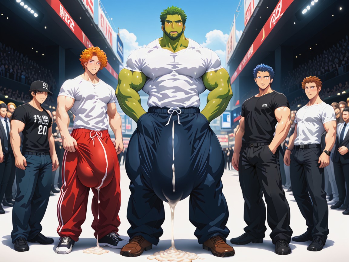 Throbbing Pants Bulge, Some Men Have Huge Hard Pants Bulges, Looks Embarassed Offended And Disgusted Porno IA gay