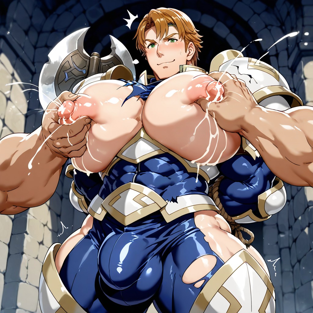 Agarrándose Las Tetas, 25+, Musculosa Porno gay IA