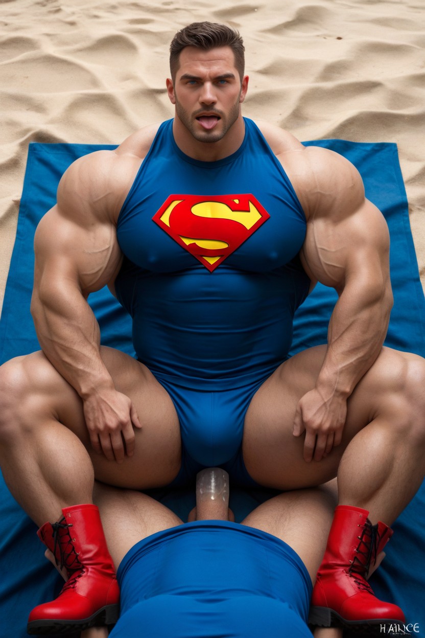Red Boots, Handsome, On Hisankles In The Air Porno IA gay