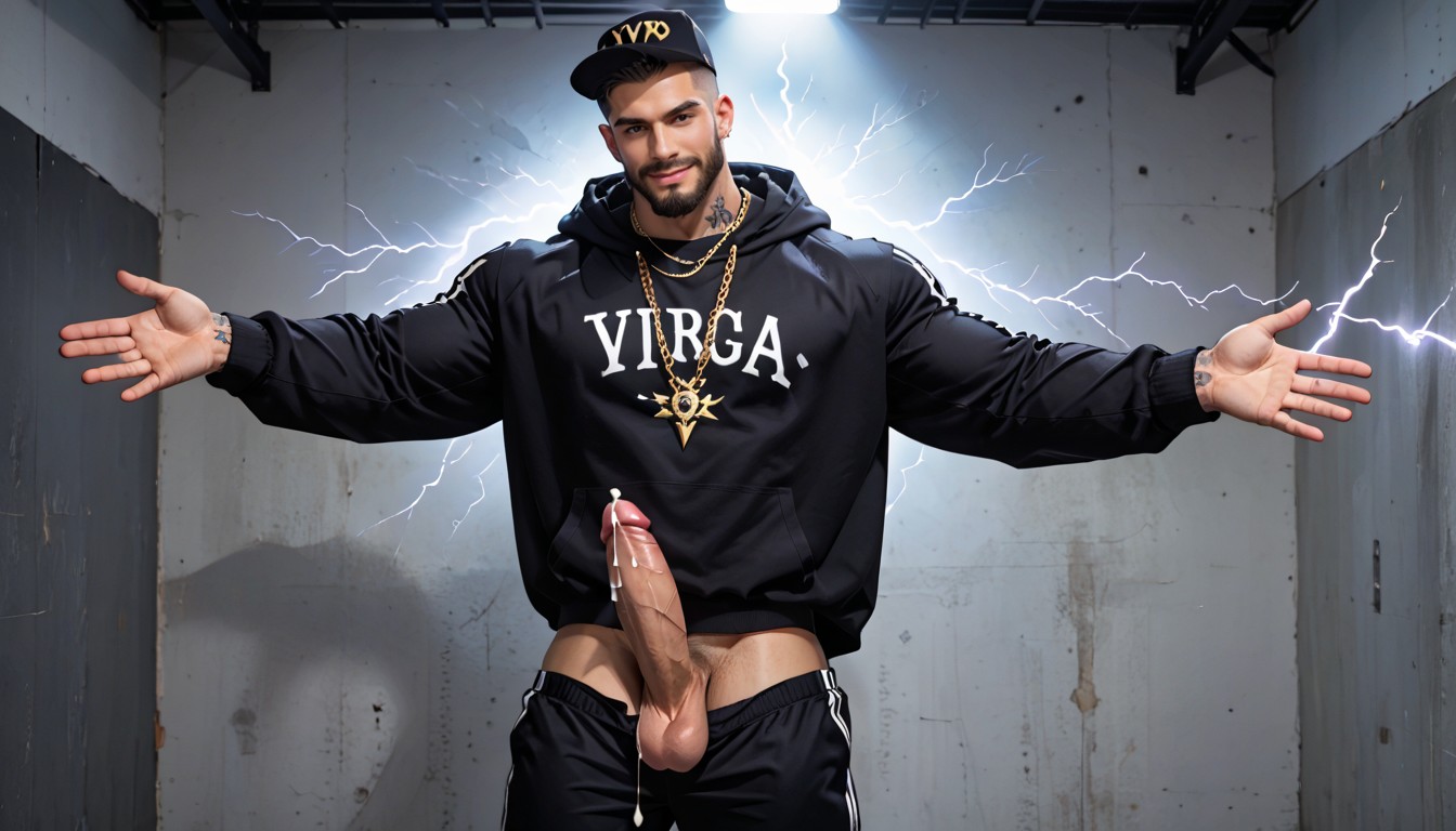 God Of Thunder As Virile Rugged Aggressive Latino Gangster, Horny Vip Male, 2 Pessoas Pornografia gay com IA