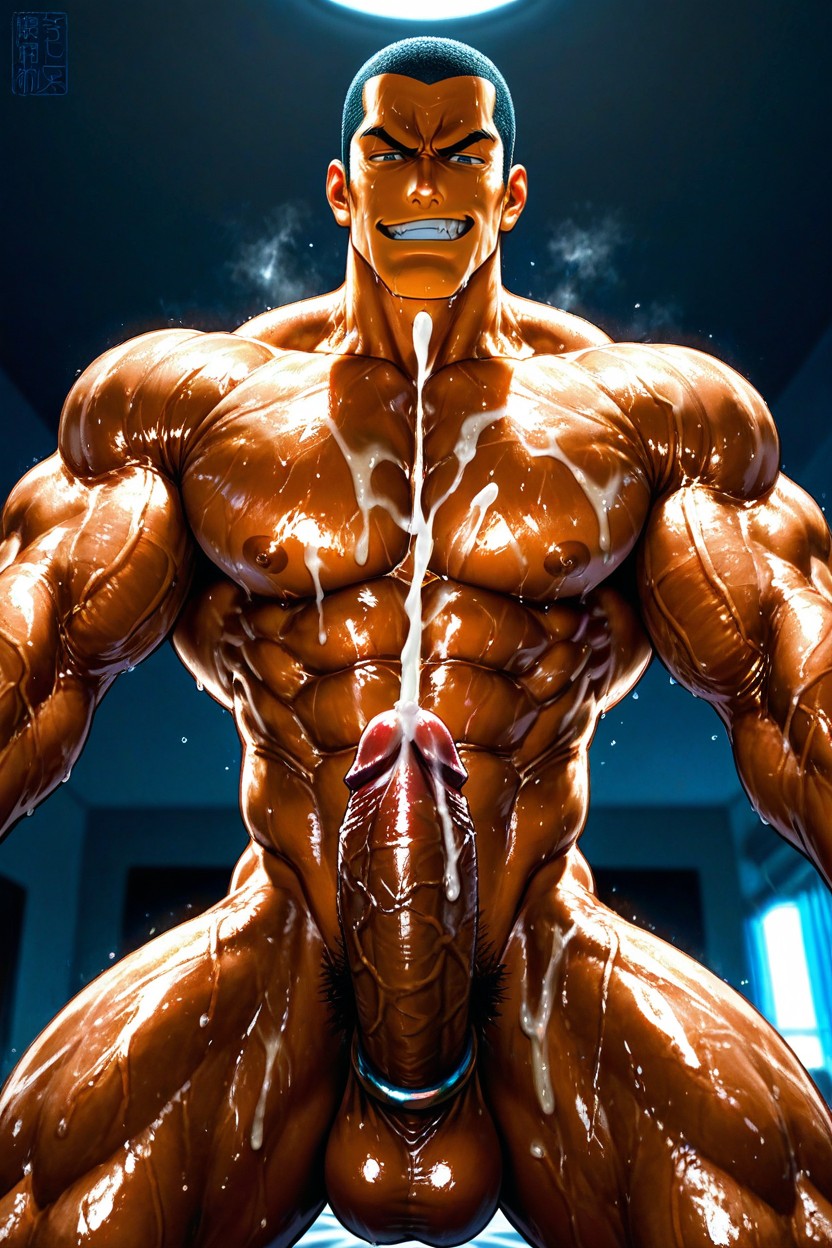 Charming Features, Quarto, Sweat On Face Pornografia gay com IA