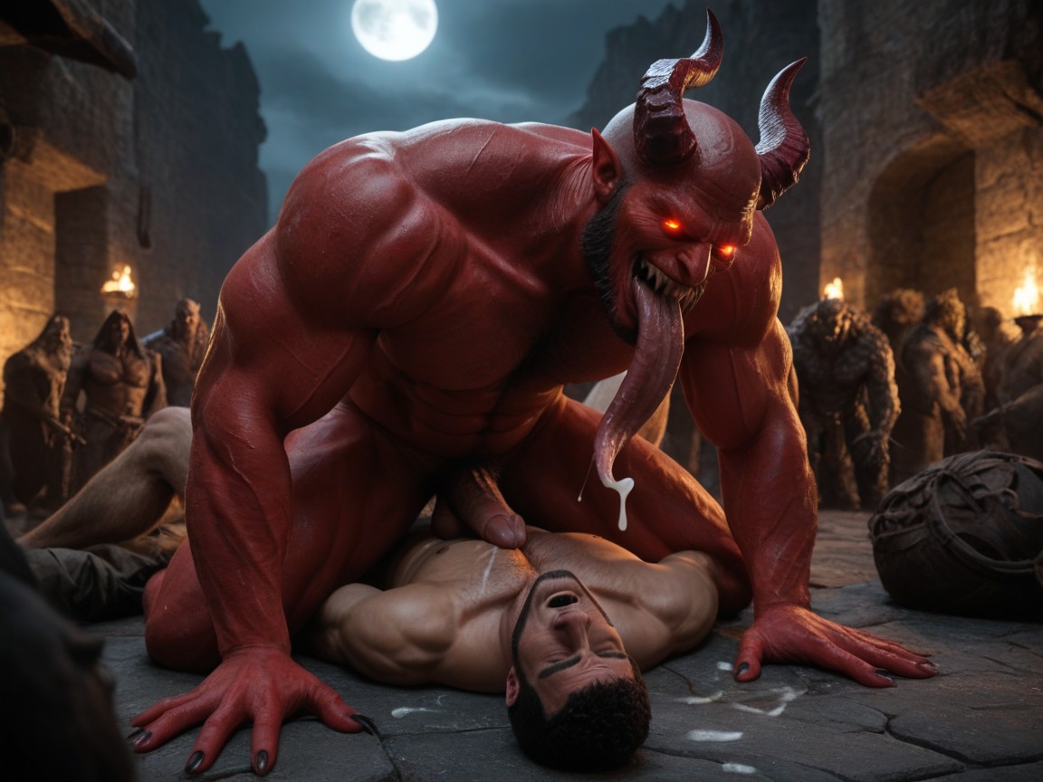 Gay, Diablo Fuck Monster Man Face In, Cum Everywhere Porno IA gay