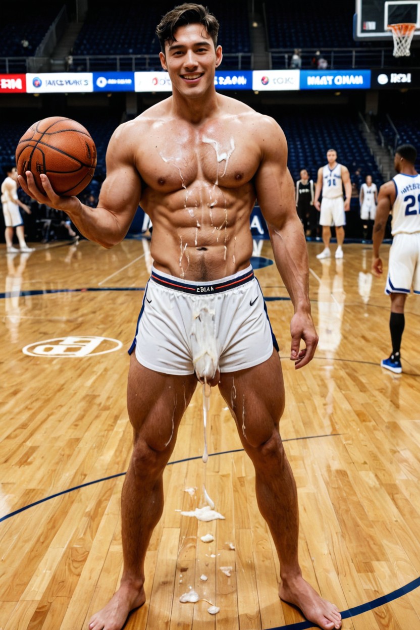 Masturbating, Basquetebol, Cum On Thighs Porno IA gay