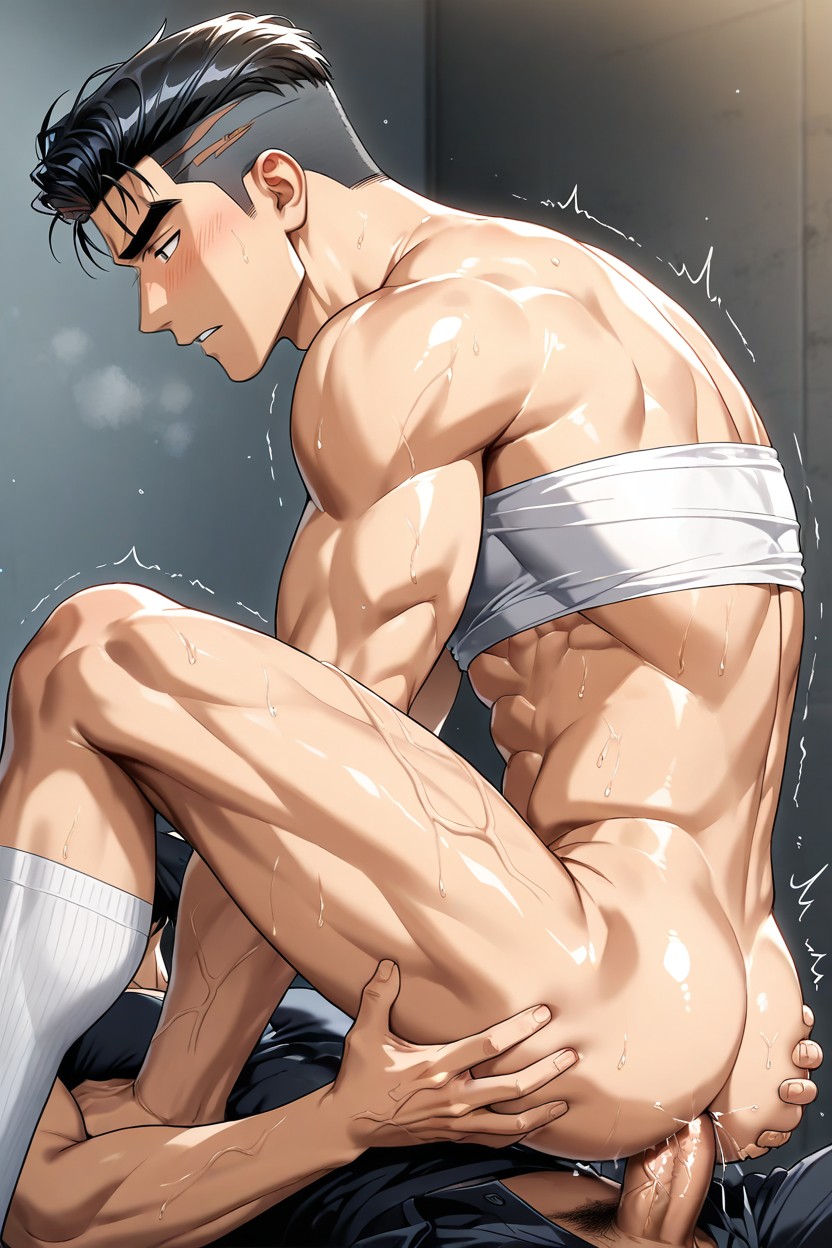 Raw Fuck, Muscle Veins, Hard Large Dick Porno gay IA