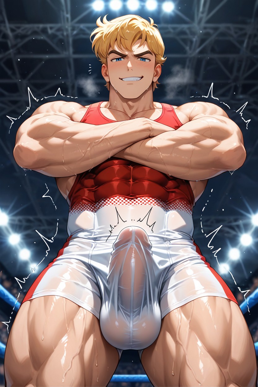 Confident Smirk, Body, Arms Crossed Porno gay IA