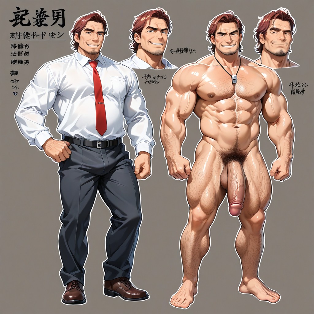 Hairy Chest, Formal And Nude, Manly Face AI同性戀黃片