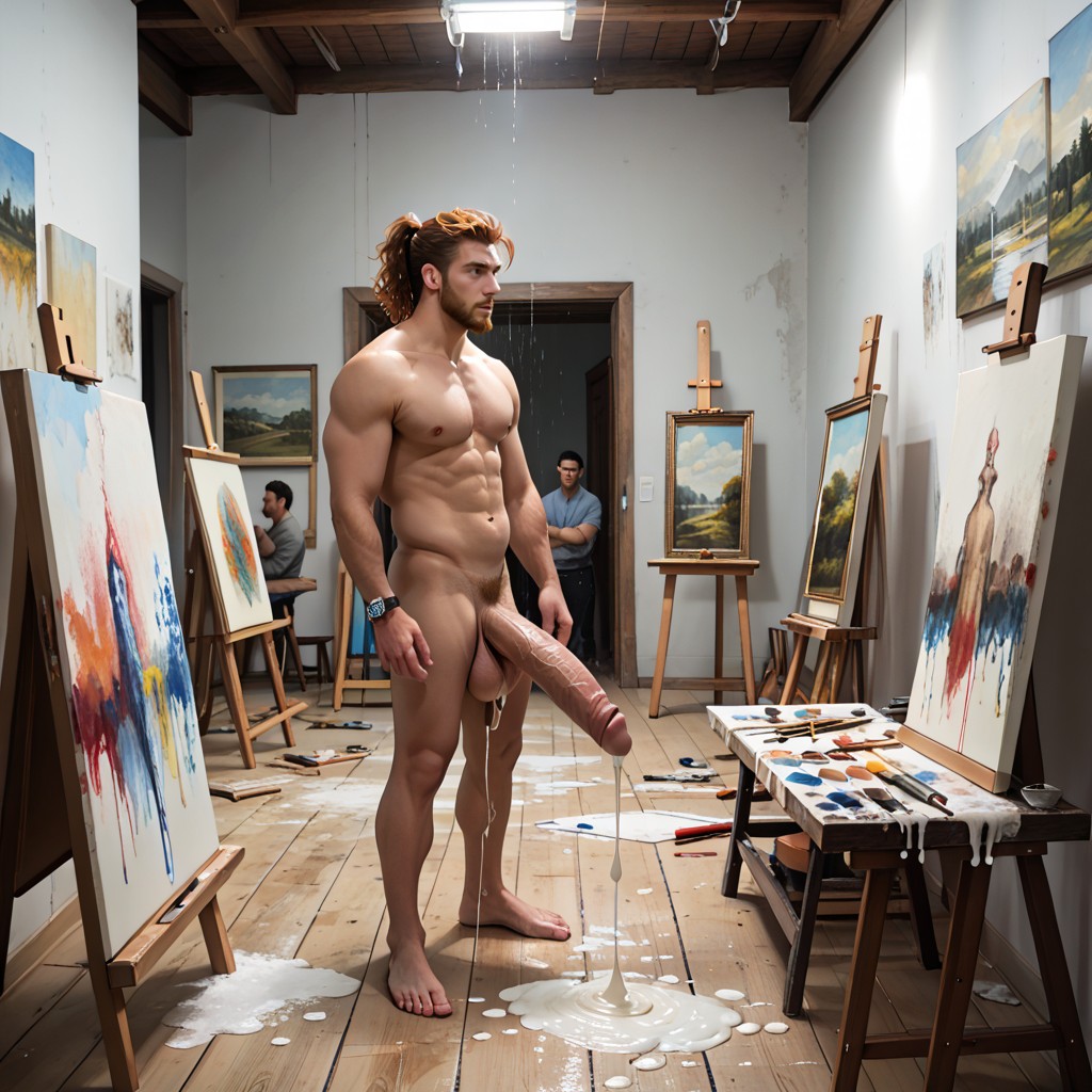 18+, Many Portraits And Sketches Exactly Matching The Nude Model, Dawn AI Gay Porn