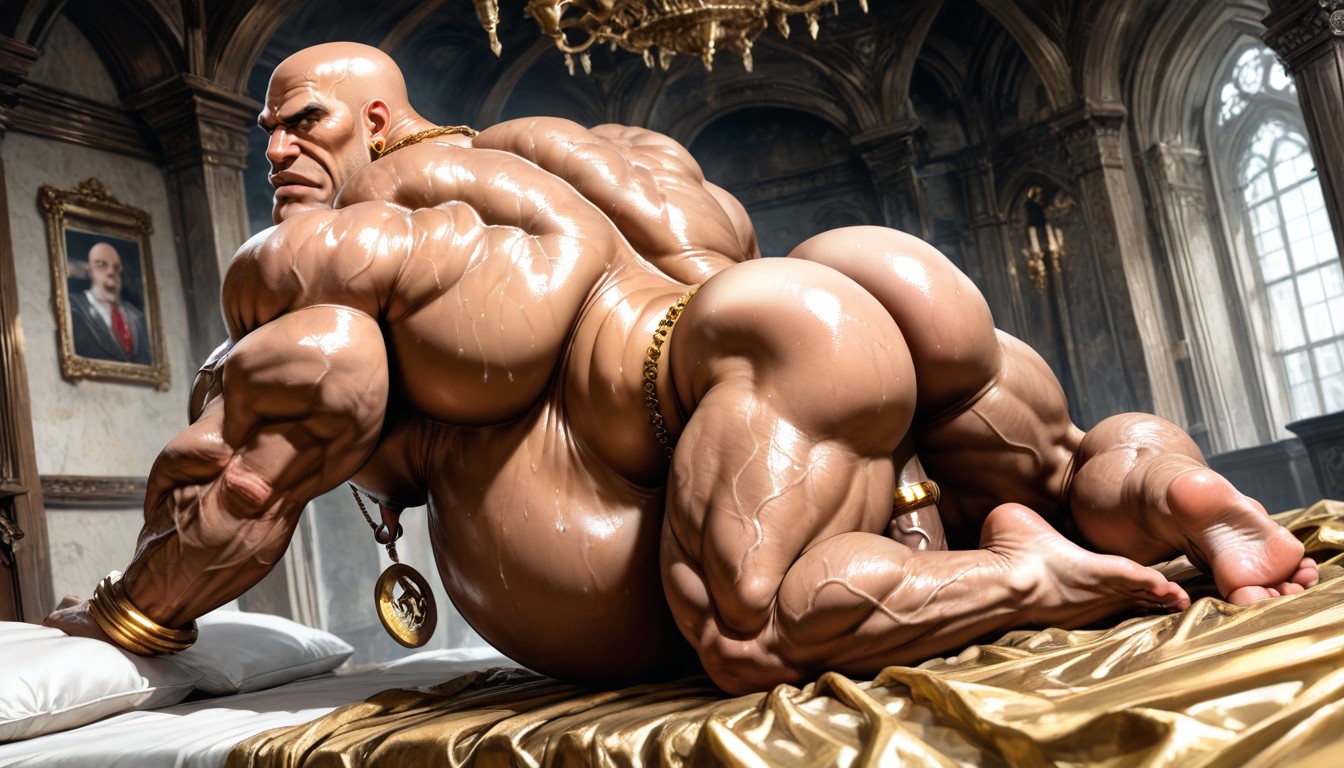 Hyper Muscles, Tan Lines, Huge Jaw AI Gay Porn