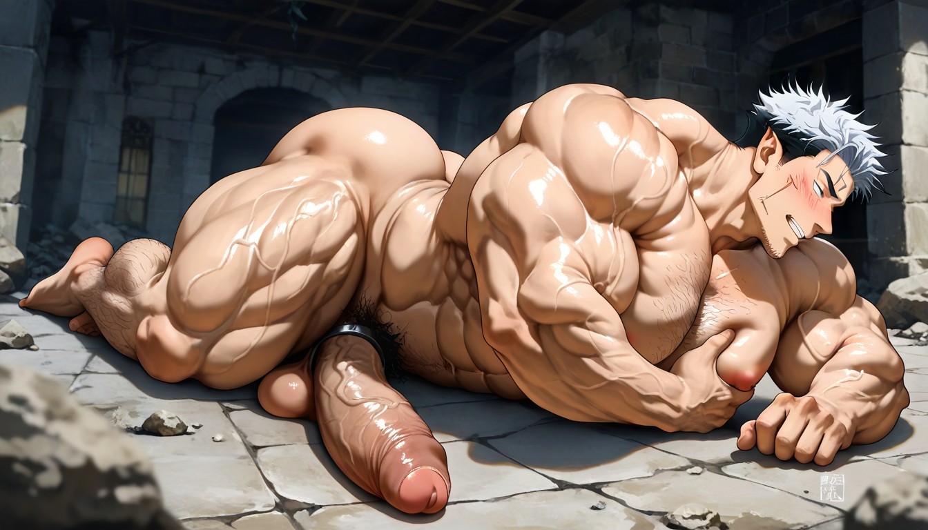 Deeply Etched Blocky Abs, Sculpted Neck, Sexy AI Gay Porn