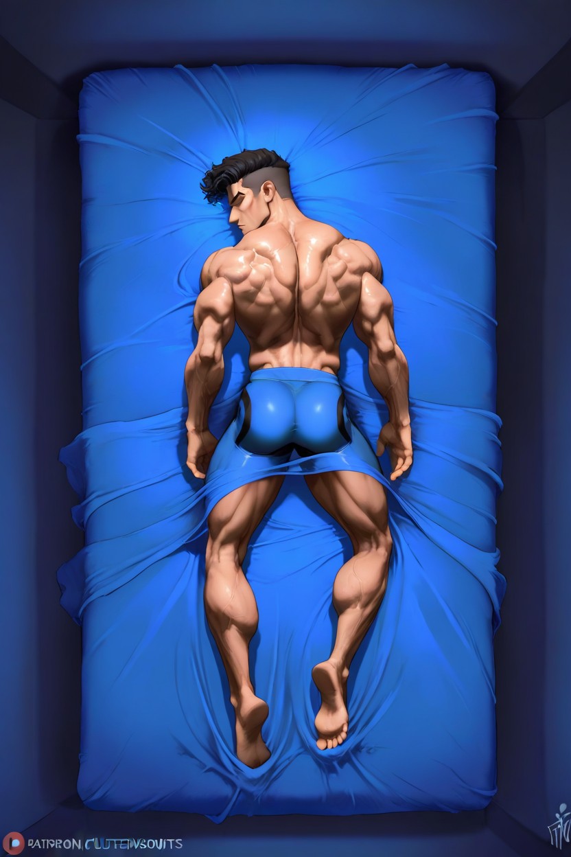 Ass, Sleep, Full Body Visible AI Gay Porn