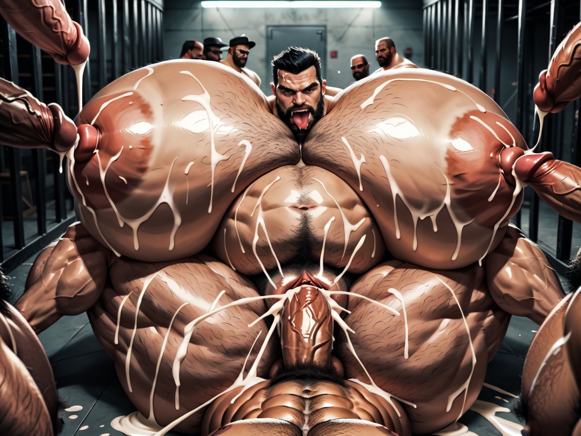 Many Impossibly Huge Hyper Long Cocks, Enojada, Oiled Skin Porno gay IA