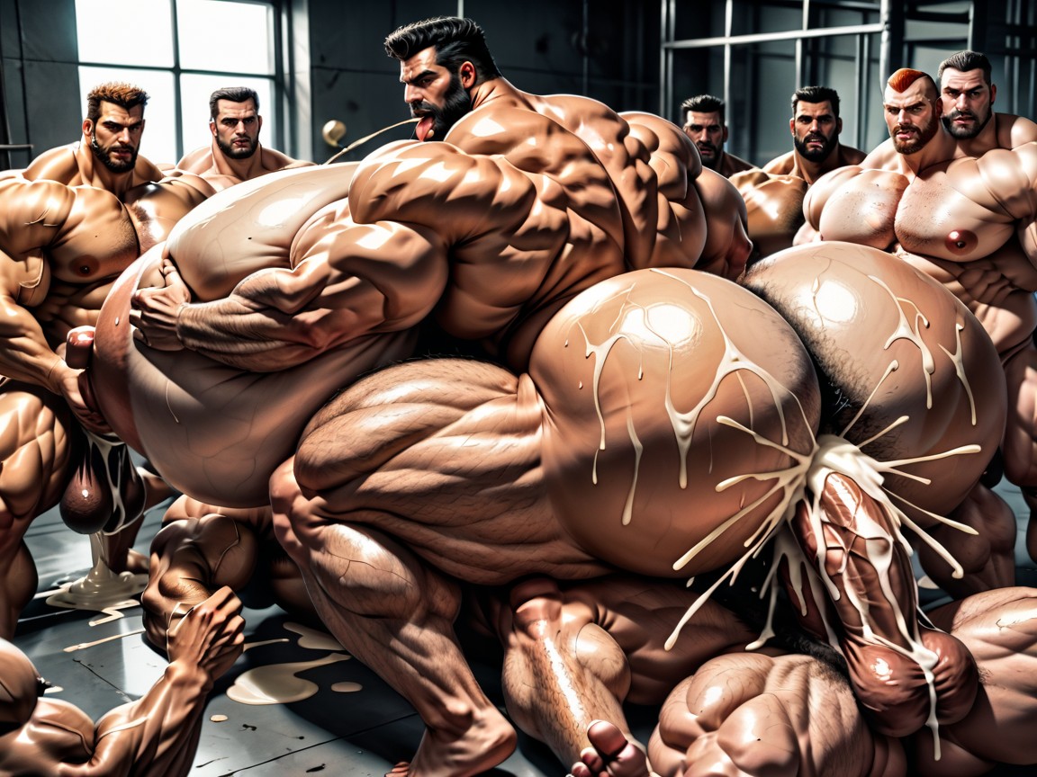 Sucking Each Other's Hyper Boobs And Eating Each Other's Ass And Pussy, Hyper Bulky, Triple Penetration Porno gay IA