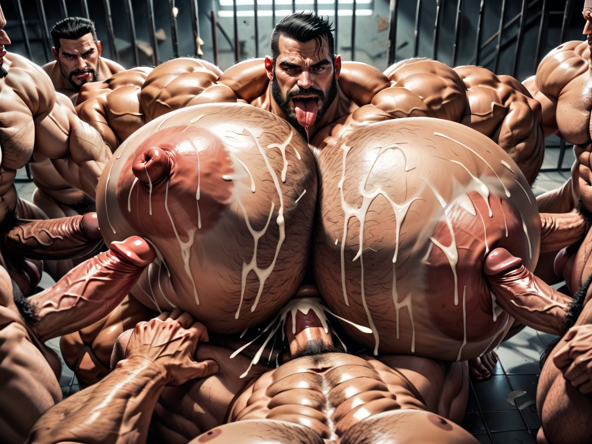 上視角, Hyper Bulky, Big Pecs AI同性戀黃片