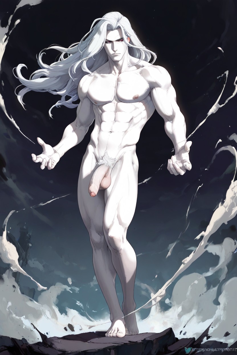 Naked, Plain Background, Man Porno IA Gay