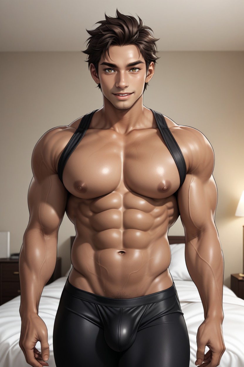 Naked, Front View, Tank Top AI Gay Porn