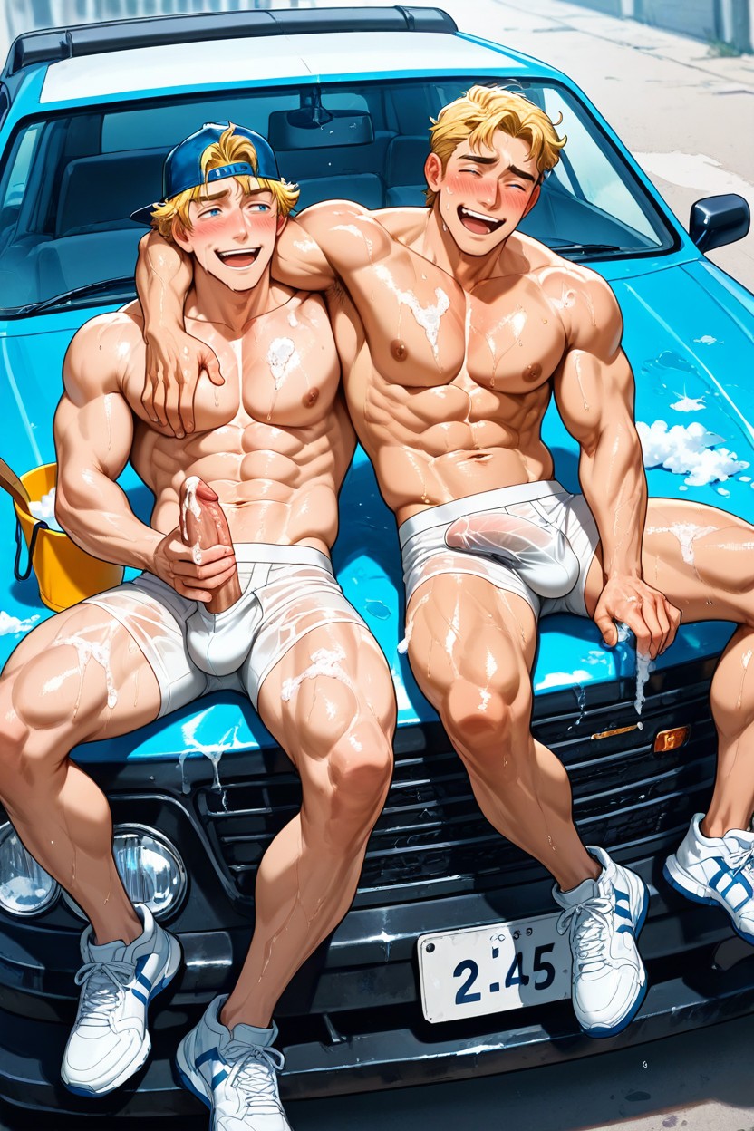 Medium, Masculine, Sporty Shorts AI Gay Porn