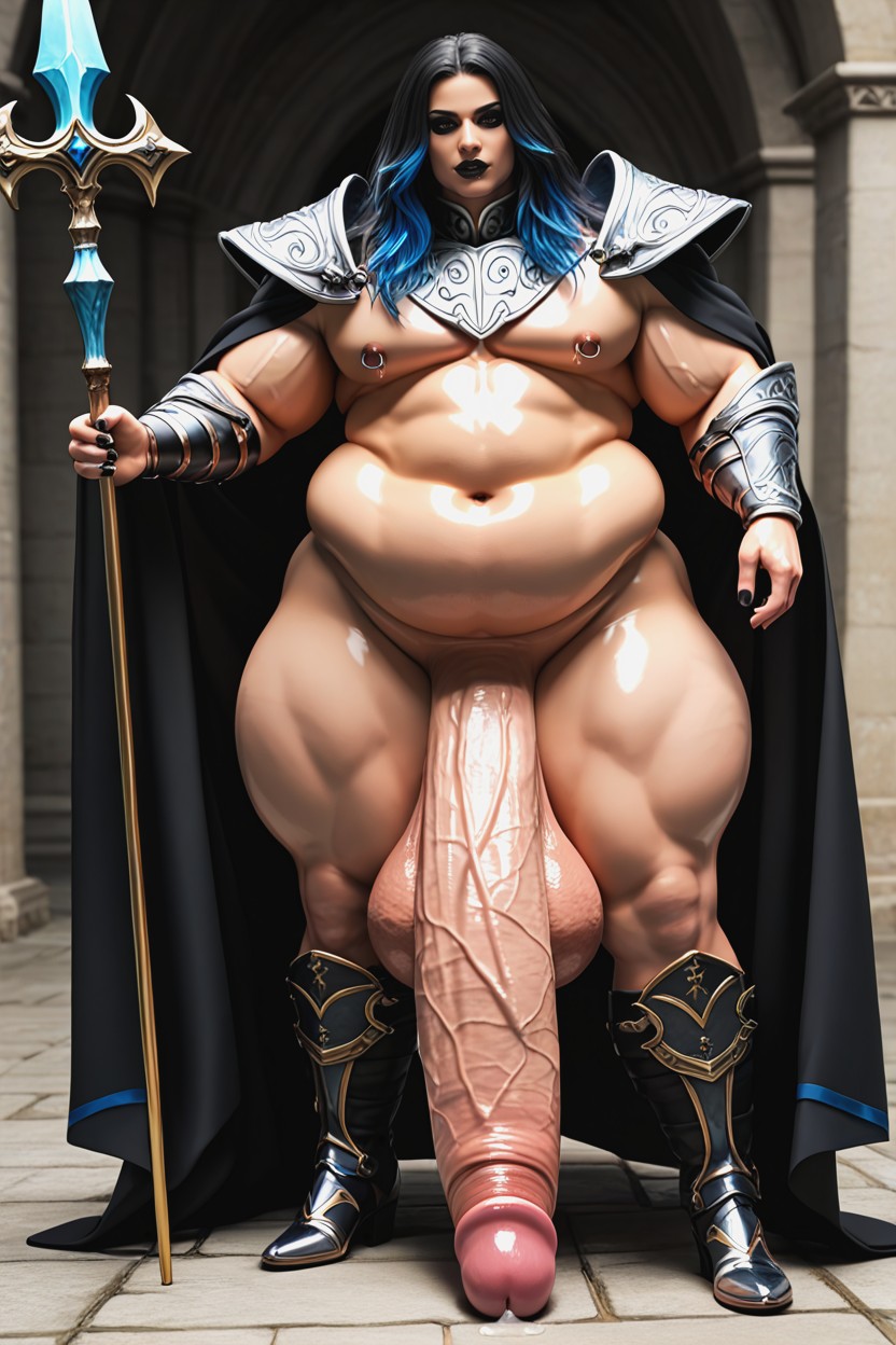 Morbidly Obese, Long Hair, Armor AI Gay Porn